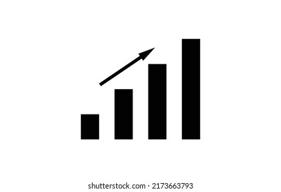 Graph Icon in trendy flat style isolated on white background.