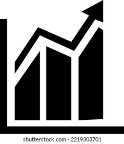 Graph Icon in trendy flat style isolated on grey background. Chart bar symbol for your web site design, logo, app, UI..eps
