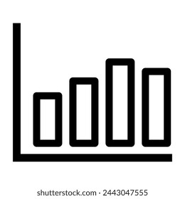 Icono de gráfico en estilo plano de moda aislado sobre fondo gris. Símbolo de barra de gráficos para el diseño de su sitio web, logotipo, aplicación, UI. Ilustración vectorial, EPS10.