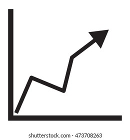 Graph Icon in trendy flat style isolated on grey background
