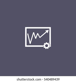 Graph Icon in trendy flat style