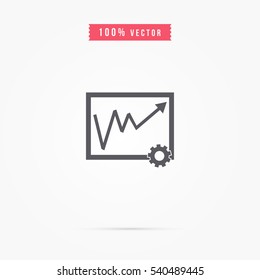 Graph Icon in trendy flat style