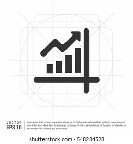 Graph Icon in trendy flat style isolated on grey background. Chart bar symbol for your web site design, logo, app, UI. Vector illustration, EPS10.

