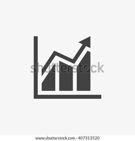 Graph Icon in trendy flat style isolated on grey background. Chart bar symbol for your web site design, logo, app, UI. Vector illustration, EPS10.