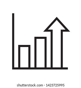 Graph icon in trendy outline style design. Vector graphic illustration. Suitable for website design, logo, app, and ui. EPS 10.