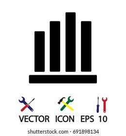 graph icon, vector best flat icon, EPS