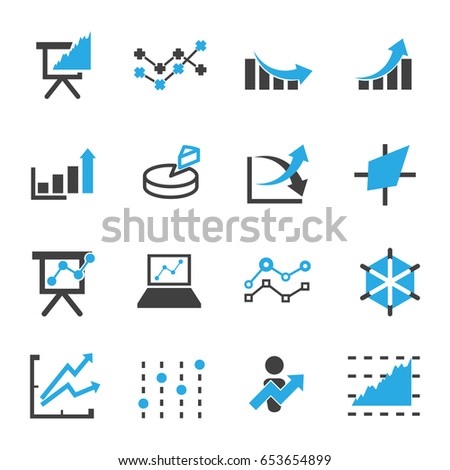 graph icon vector for business commercial market stock