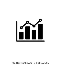 Graph icon vector. Graph and chart