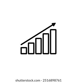 Vetor de ícone de gráfico. Gráfico e gráfico. Ícone do gráfico comercial. 