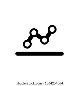Graph icon vector. Chart icon illustration. Trendy flat design on white background.