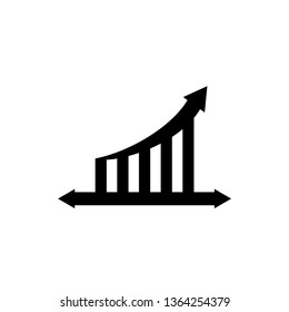 Graph icon vector. Chart icon illustration. Trendy flat design on white background.