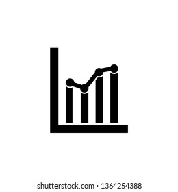 Graph icon vector. Chart icon illustration. Trendy flat design on white background.