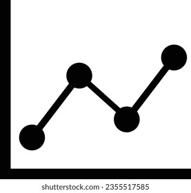 Graph icon vector . Chart icon isolated on white background