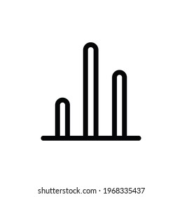 Graph icon vector. Chart sign