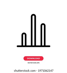 Graph icon vector. Chart sign