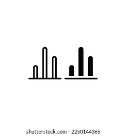 Graph icon vector. Chart sign