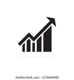 Graph up Icon. Vector concept illustration for design.