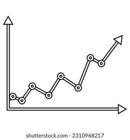 Graph icon vector. Diagram illustration sign. Profit symbol or logo.