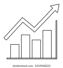 Graph icon vector. Diagram illustration sign. Profit symbol or logo.