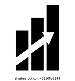 Vector de icono de gráfico. Signo de ilustración de diagrama. Símbolo de beneficio o logotipo.