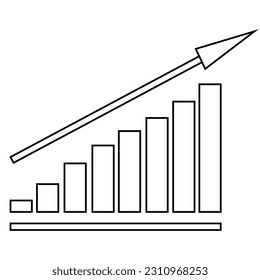Graph icon vector. Diagram illustration sign. Profit symbol or logo.