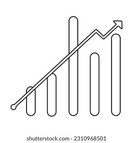 Graph icon vector. Diagram illustration sign. Profit symbol or logo.