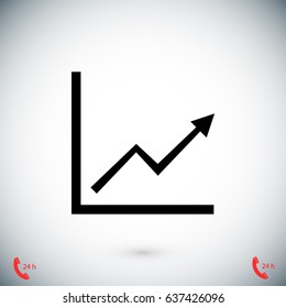 Graph Icon, Vector EPS 10 illustration style