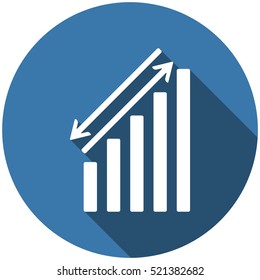 Graph Icon Vector flat design style