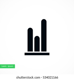 graph icon vector, flat design best vector icon