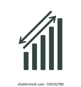 Graph Icon Vector flat design style