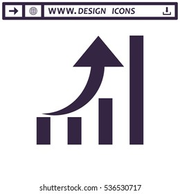 Graph Icon Vector flat design style