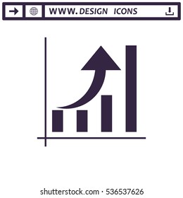 Graph Icon Vector flat design style