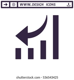 Graph Icon Vector flat design style