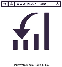 Graph Icon Vector flat design style