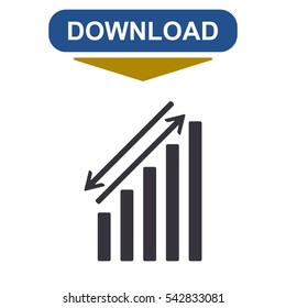 Graph Icon Vector flat design style