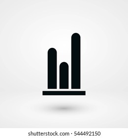 graph icon vector, flat design best vector icon