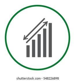 Graph Icon Vector flat design style
