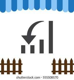 Graph Icon Vector flat design style