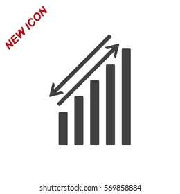 Graph Icon Vector flat design style