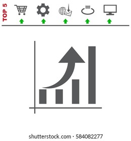Graph Icon Vector flat design style