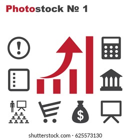 Graph Icon Vector flat design style