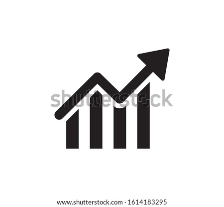 Graph icon vector.  Growth icon symbol illustration