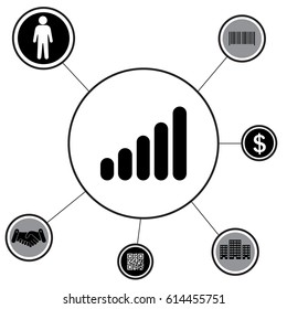 graph icon. vector illustration
