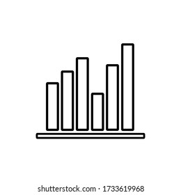 Graph icon, vector illustration. Flat design style. vector graph icon illustration isolated on white background, graph icon Eps10. graph icons graphic design vector symbols.