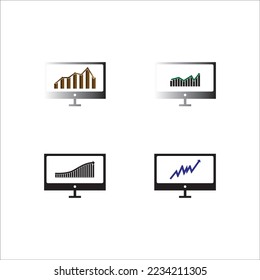 GRAPH ICON VECTOR ILLUSTRATION SYMBOL DESIGN