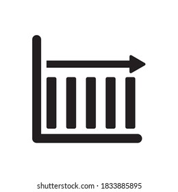 Graph Icon Vector Illustration in Trendy Flat Design Style