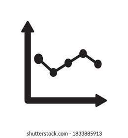 Graph Icon Vector Illustration in Trendy Flat Design Style