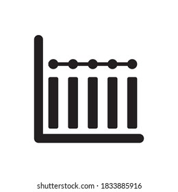 Graph Icon Vector Illustration in Trendy Flat Design Style