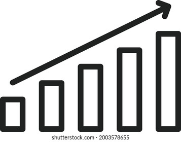 Graph icon vector image. Can also be used for Entrepreneurship. Suitable for mobile apps, web apps and print media.