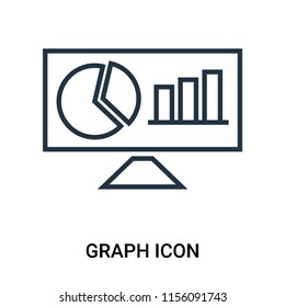 Graph icon vector isolated on white background, Graph transparent sign , outline thin symbols or linear analytics